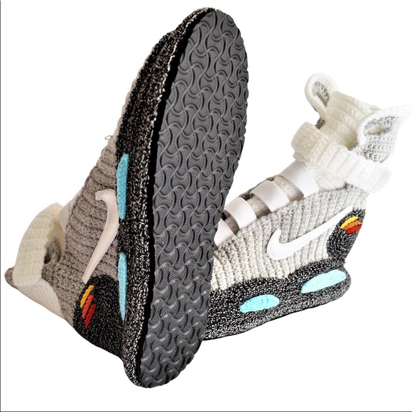 Marty Mcfly  knitted air Jordans with rubber soles - Picture 4 of 5